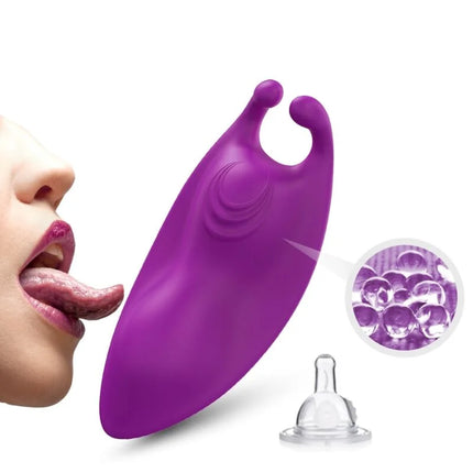 Armony honeybee tragbares höschen vibrator lila aus silikon mit geschwungener form und strukturierter griffzone