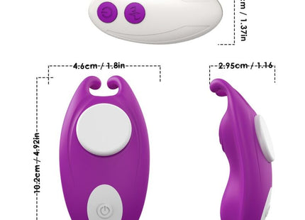 Lila silikon fernbedienung mit weißen tasten und ergonomischem design für harmony honeybee tragbares g-spot vibrator set