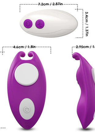 Lila silikon fernbedienung mit weißen tasten und ergonomischem design für harmony honeybee tragbares g-spot vibrator set
