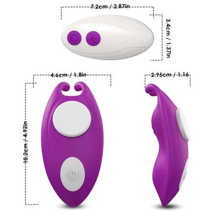 Lila silikon fernbedienung mit weißen tasten und ergonomischem design für harmony honeybee tragbares g-spot vibrator set