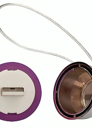 Armony jiuuy körniges vibrierendes ei violett usb ladbar mit silbernem akzent und geflochtenem kabel