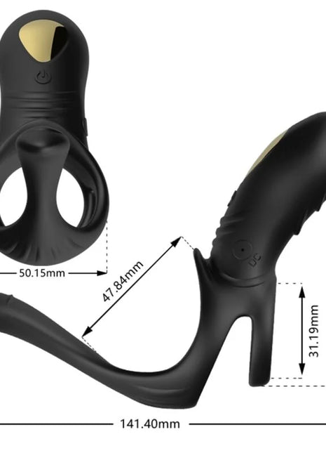 ARMONY - JOY JUMPER RINGVIBRATOR FÜR PAARE & ANALPLUG SCHWARZ - Penisring für Paare