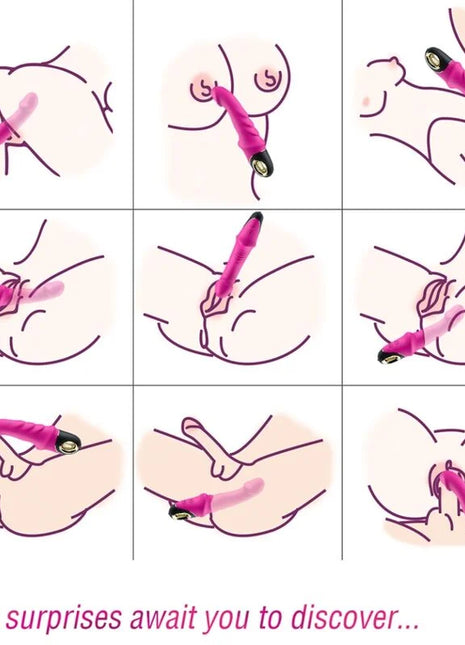 Pink silikon vibrator mit schwarzen abschlüssen arMony joyblade dildo vibrator rotator fuchsia