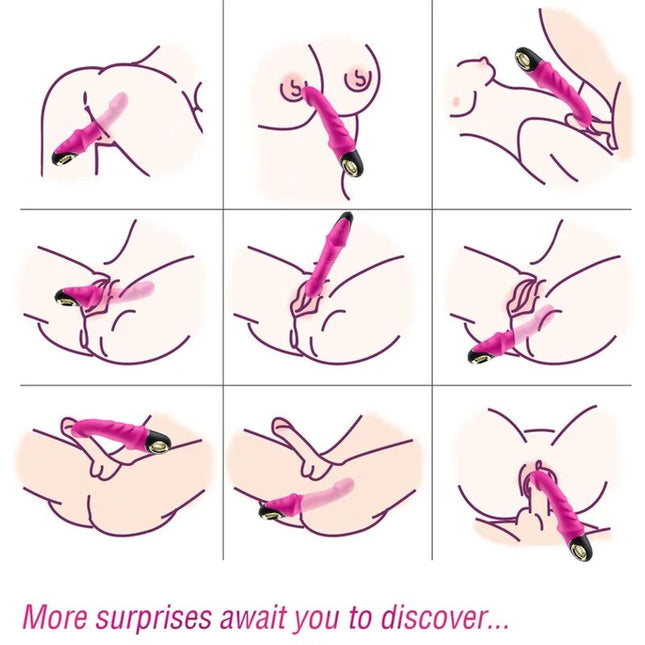 Pink silikon vibrator mit schwarzen abschlüssen arMony joyblade dildo vibrator rotator fuchsia