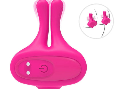 ARMONY - KANINCHENFORM VIBRATION MAGNETISCHE NIPPELKLEMMEN ROSA