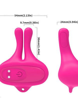 ARMONY - KANINCHENFORM VIBRATION MAGNETISCHE NIPPELKLEMMEN ROSA