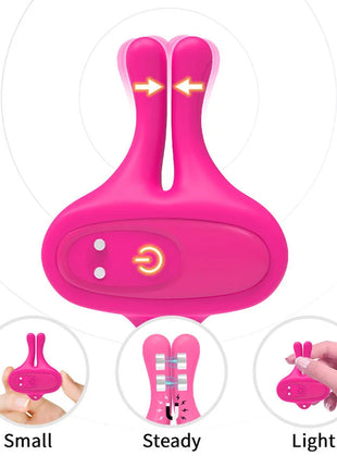 ARMONY - KANINCHENFORM VIBRATION MAGNETISCHE NIPPELKLEMMEN ROSA