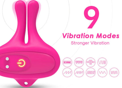 ARMONY - KANINCHENFORM VIBRATION MAGNETISCHE NIPPELKLEMMEN ROSA