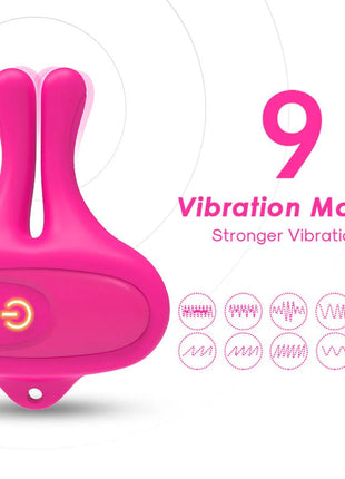 ARMONY - KANINCHENFORM VIBRATION MAGNETISCHE NIPPELKLEMMEN ROSA