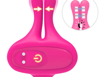 ARMONY - KANINCHENFORM VIBRATION MAGNETISCHE NIPPELKLEMMEN ROSA