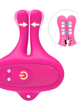 ARMONY - KANINCHENFORM VIBRATION MAGNETISCHE NIPPELKLEMMEN ROSA