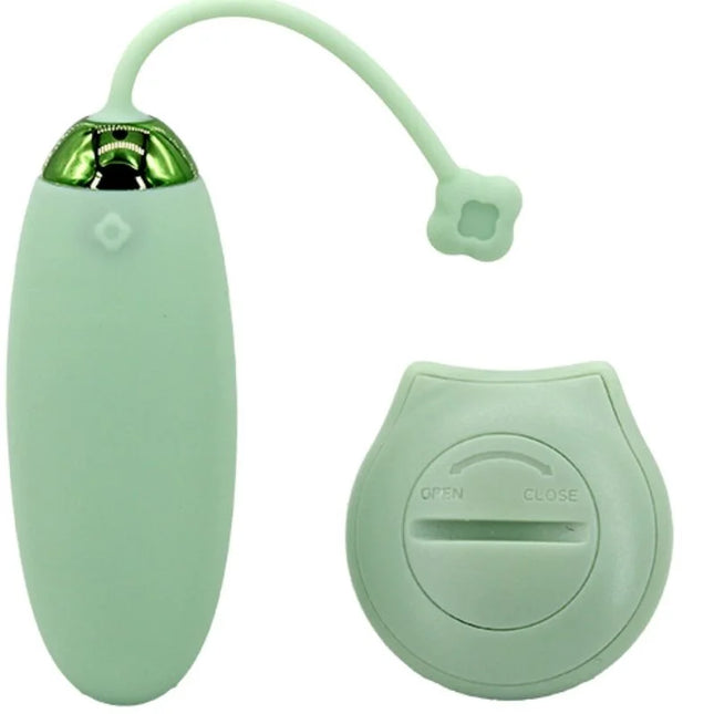 ArmonY kitty fun egg vibrator grün aus silikon mit metallkappe und fernbedienung mit zehn vibrationen