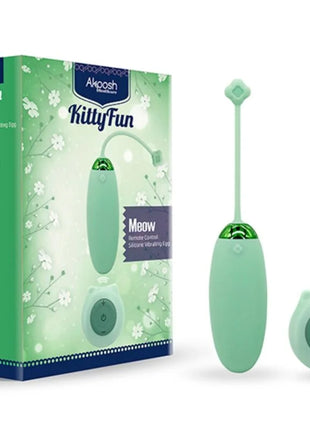 Mintgrünes silikon vibrator-ei mit katzenförmiger fernbedienung und 10 vibrationsmodi von harmony