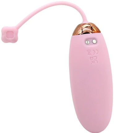 Rosa silikon eivibrator kitty fun von armony mit rosegold metallic kappe und zwei silbernen tasten