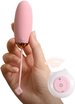 Rosa silikon vibrierendes ei vibrator mit rosegold akzent und fernbedienung 10 vibrationen arsony kitty fun