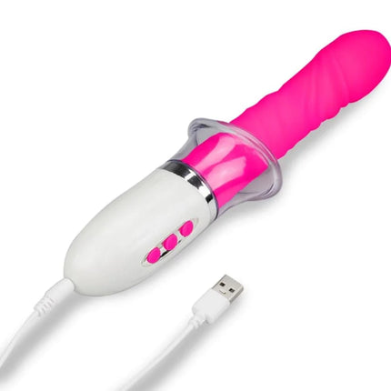 Armony liberty vibrator in pink und weiß mit texturiertem kopf und usb ladekabel für intensives sinnliches erleben