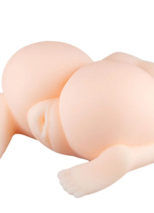 Armony männlicher masturbador ano und vagina aus glattem, blassrosa silikon in babyform mit detaillierten gliedmaßen