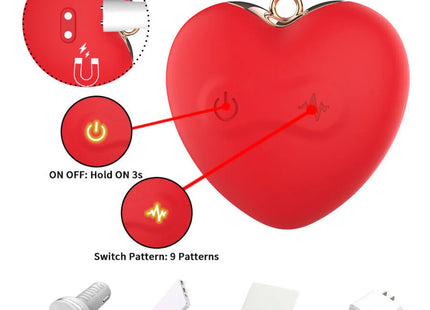 ARMONY - MAGNETISCHE NIPPELKLEMMEN MIT VIBRATION SCHMETTERLINGSFORM ROT