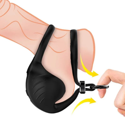 ARMONY - MANTA SCROTUM VIBRATOR RING FERNBEDIENUNG SCHWARZ - Penisring mit Vibration