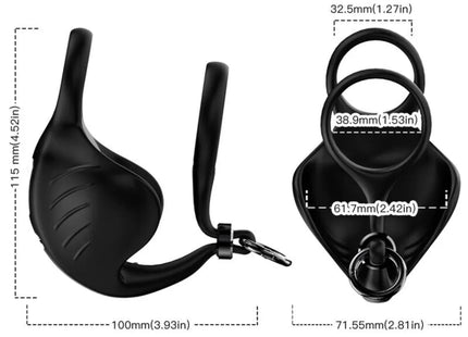 ARMONY - MANTA SCROTUM VIBRATOR RING SCHWARZ