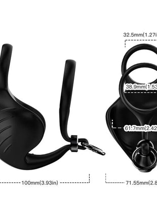 ARMONY - MANTA SCROTUM VIBRATOR RING SCHWARZ