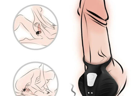 ARMONY - MANTA SCROTUM VIBRATOR RING SCHWARZ