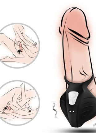 ARMONY - MANTA SCROTUM VIBRATOR RING SCHWARZ