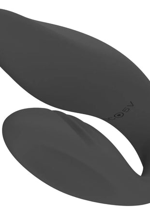 Armony Martha vibrator für paare in mattschwarzem silikon mit glattem, gebogenem design und cosv prägung