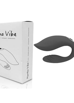 Dunkelgrauer silikon martha vibe vibrator für paare mit passender fernbedienung schwarz von armony