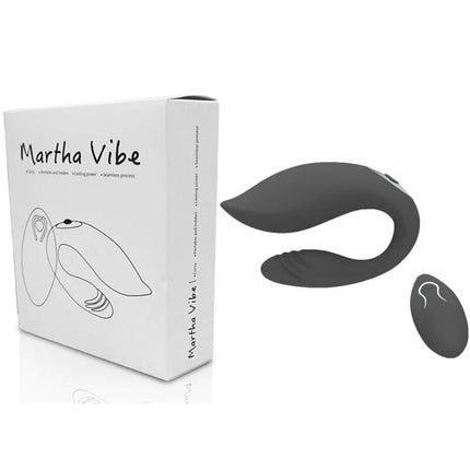 Dunkelgrauer silikon martha vibe vibrator für paare mit passender fernbedienung schwarz von armony