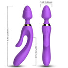 Armony massager und vibrator kaninchen lila aus silikon mit ergonomischem design und goldakzent band