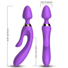 Armony massager und vibrator kaninchen lila aus silikon mit ergonomischem design und goldakzent band