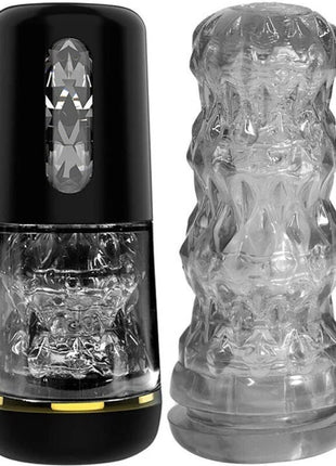 Armony Noir diskreter handmasturbator schwarz transparent silikon mit strukturiertem diamantmuster für unterwegs