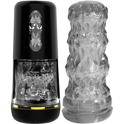 Armony Noir diskreter handmasturbator schwarz transparent silikon mit strukturiertem diamantmuster für unterwegs
