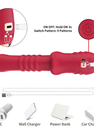 ARMONY - POINT A STIMULIERENDER VIBRATORDILDO ROT
