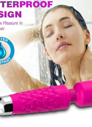 Vibranter pinker wasserfester vibrator armony postman massager mit super flexiblem kopf und silberner metallspitze