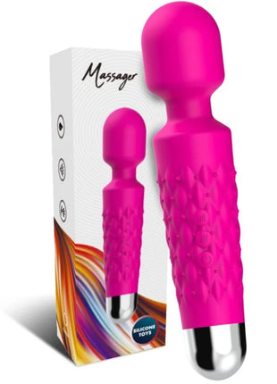 Vibranter pinker silikonmassager arMony postman mit super flexiblem kopf und metallischer silberner spitze