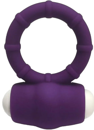 Armony power o vibratorring silikon lila mit strukturierter segmentierter band und weißen kugelenden