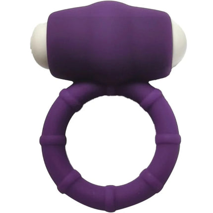Armony power o vibratorring silikon lila mit weißen kugelförmigen enden aus flexiblem silikon