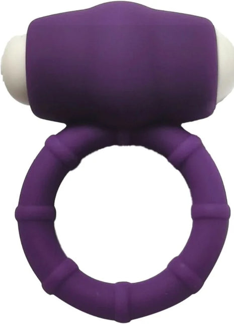 Armony power o vibratorring silikon lila mit weißen kugelförmigen enden aus flexiblem silikon