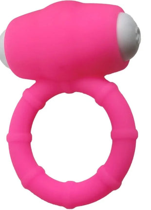 Armony power o vibratorring silikon rosa mit rundem, kugelförmigem kopf und zwei weißen kugeln