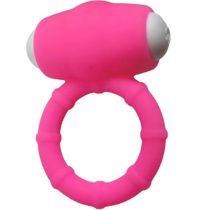 Armony power o vibratorring silikon rosa mit rundem, kugelförmigem kopf und zwei weißen kugeln