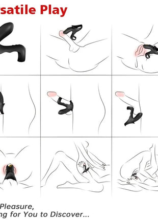 ARMONY - RANGER DOPPELVIBRATORRING FÜR PAARE SCHWARZ - Penisring für Paare