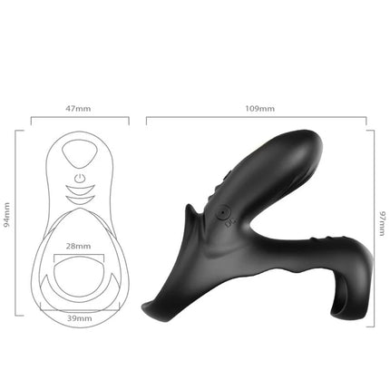 ARMONY - RANGER DOPPELVIBRATORRING FÜR PAARE SCHWARZ - Penisring für Paare