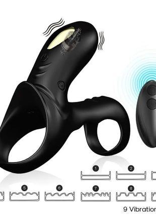 ARMONY - RANGER DOPPELVIBRATORRING FÜR PAARE SCHWARZ - Penisring für Paare