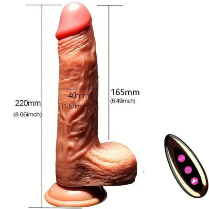 Armony realistischer dildo vibrator in fleischfarben aus silikon mit detaillierter strukturierter schlafe und rundem kopf