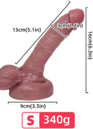 Pink silikon dildo in phallusform größe s 340g realistischer flüssigsilikon 13 cm aronomy