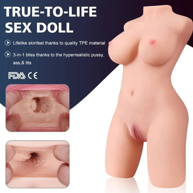 Armony realistisches weiblicher torsomodell 2 tpe sexpuppe in pfirsichfarbe mit realistischer hautstruktur und detaillierter genitalien