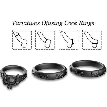ARMONY - RINGE CALAVERA SILIKON SCHWARZ - Penisring ohne Vibration
