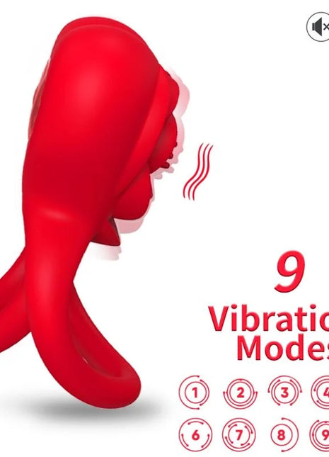 ARMONY - RINGVIBRATOR HERZ ROT - Penisring für Paare